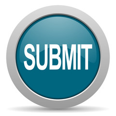 submit blue glossy web icon