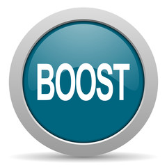 boost blue glossy web icon