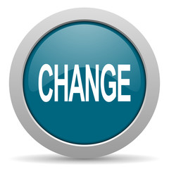 change blue glossy web icon