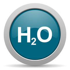 water blue glossy web icon