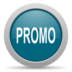 promo blue glossy web icon