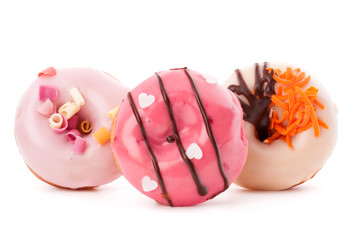 doughnut or donut isolated on white background cutout