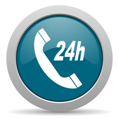 service blue glossy web icon