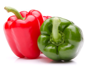 Sweet bell pepper isolated on white background cutout