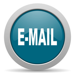 email blue glossy web icon