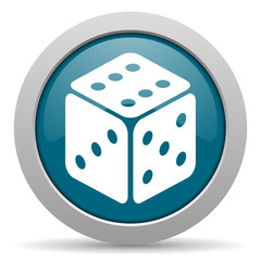 game blue glossy web icon