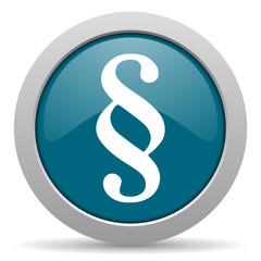paragraph blue glossy web icon