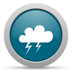 storm blue glossy web icon