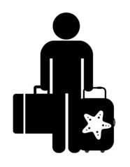Etoile de mer dans une valise