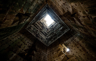 Ta Prohm tower inside walls