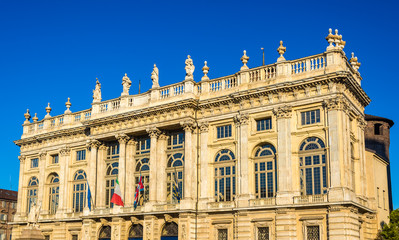 Fototapeta na wymiar Facade of the Palazzo Madama in Turin - Italy