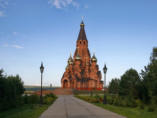 Fototapeta na wymiar Orthodox Cathedral 7. Russia. Siberia. Lesosibirsk