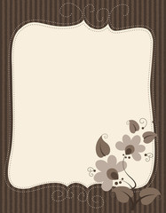 Notepaper with floral decoration