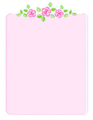 Pink roses invitation background / frame