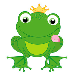 Frog prince with rose