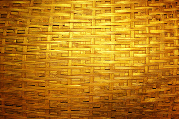 Woven dark golden bamboo