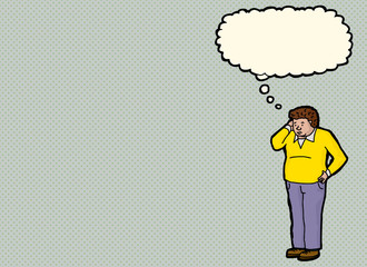 Remorseful Man Scratching Head