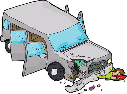 recommend clip art: Injured Man Under SUV