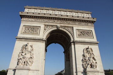 Fototapeta na wymiar Arc de Triomphe from Below Paris
