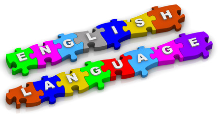 English language. Word on puzzles