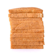 whole wheat Bread isolated on the white background