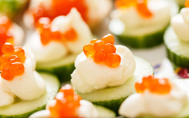 canape with caviar