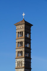 Fototapeta na wymiar A romanic church in St. moritz , Switzerland
