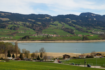 Vicinity of the village Gruyeres in Switzerland