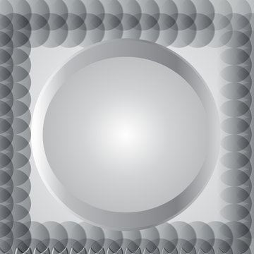 metallic gray circle for background, vector illustration eps10