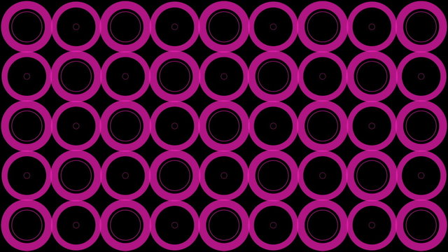 Background of pink circles and dots spinning