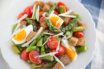 Italienischer Brotsalat mit Spargel