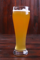 Glass of wheat beer