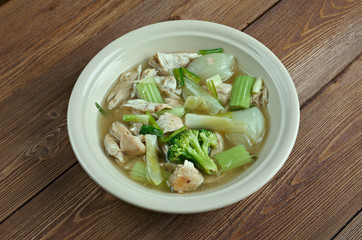 Cock-a-leekie soup