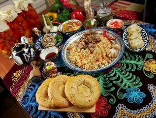 food set  Central Asian cuisine