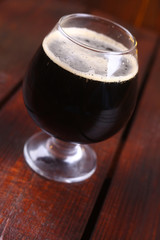 Glass of dark stout