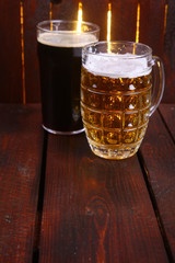 Mug and pint of beer