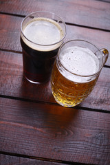 Mug and pint of beer