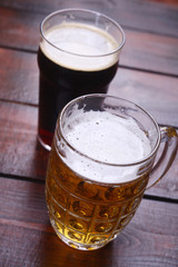 Mug and pint of beer