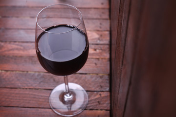 Red wine glass