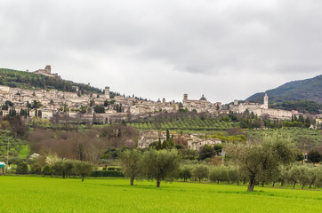 Fototapeta na wymiar view of Assisi, Italy