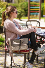 Beautiful girl in the park