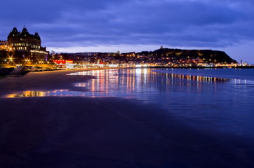 Scarborough South bay in evening Light