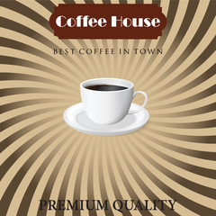 menu for coffee in vintage