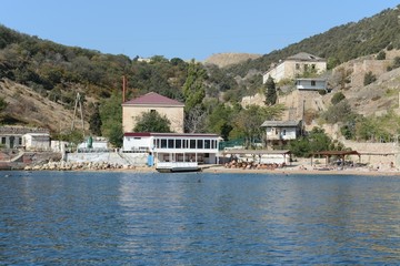 Fototapeta na wymiar Balaklava is a popular Crimean resort.