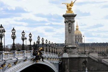 Fototapeta na wymiar Pont Alexandre III. Brücke in Paris