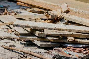 Waste wood pile