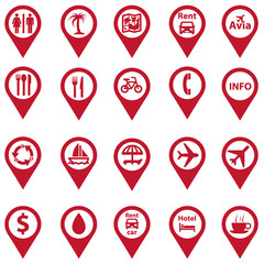 set of navigation icons