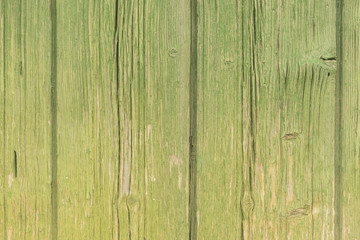 Fototapeta na wymiar Alte Holzdielen mit grünem Farbverlauf