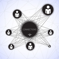 Geometric connections vector illustration