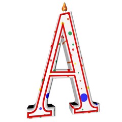 Candle for birthday cake